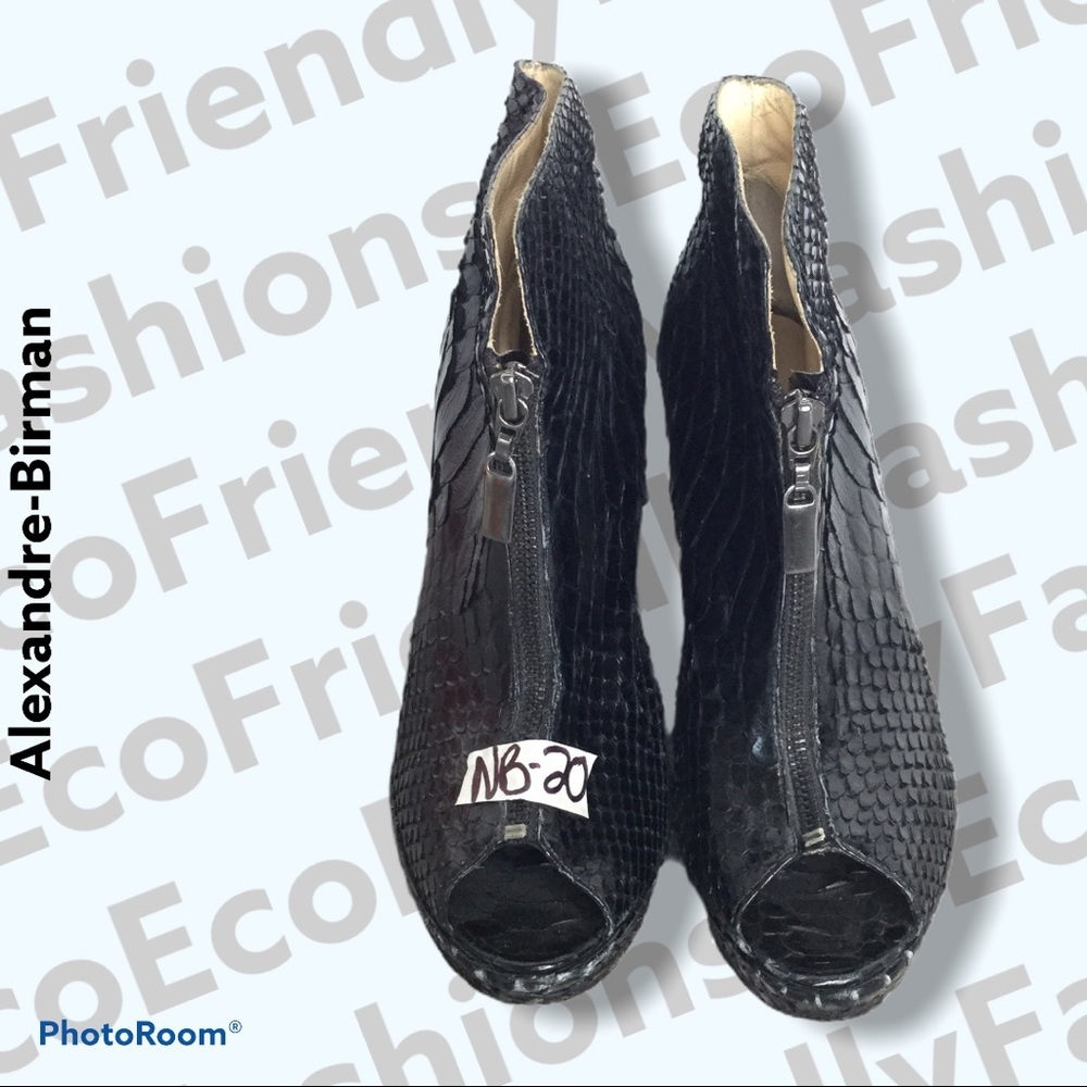 Alexandre Birman Python Open Toe Boots - image 8